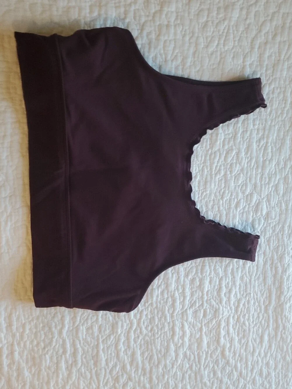 Women's Purple High-Waist Active Leggings & Reversible Bra Top Set
